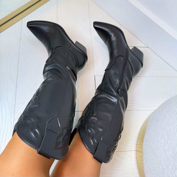 PERFECT LEATHER LOOK LAARS 7678A BLACK