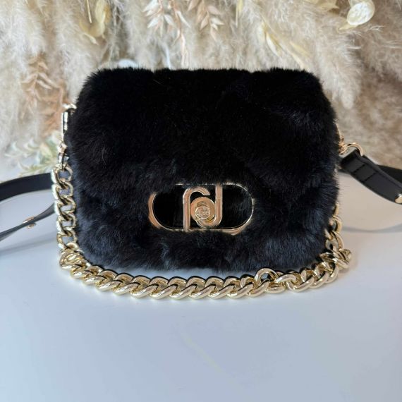 LIU JO LAPUFFY FAKE FUR BAG AF5269 E0305 NERO