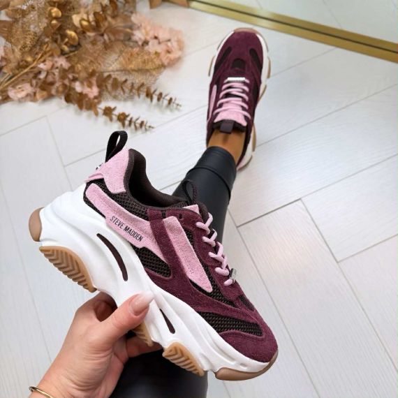 STEVE MADDEN POSSESSION SNEAKER 4652 BUR PINK SUEDE