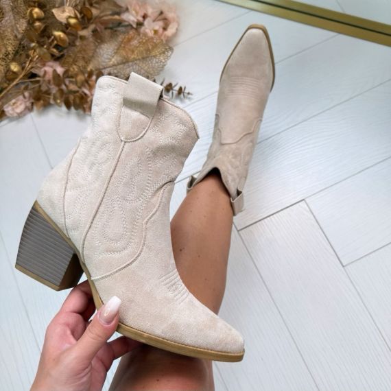 COWBOY BOOTY DE326 BEIGE/SUE