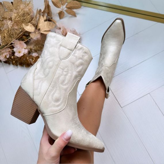 *SALE* COWBOY BOOTY DE326 LIGHT GOLD *WEB ONLY*