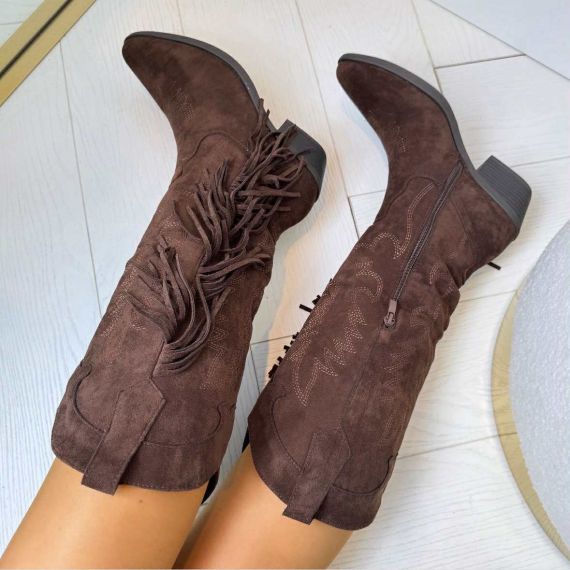 COWBOY FRINGE LAARS DES8083* BROWN