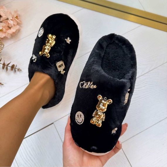 CUTIE PANTOFFEL FC909 BLACK