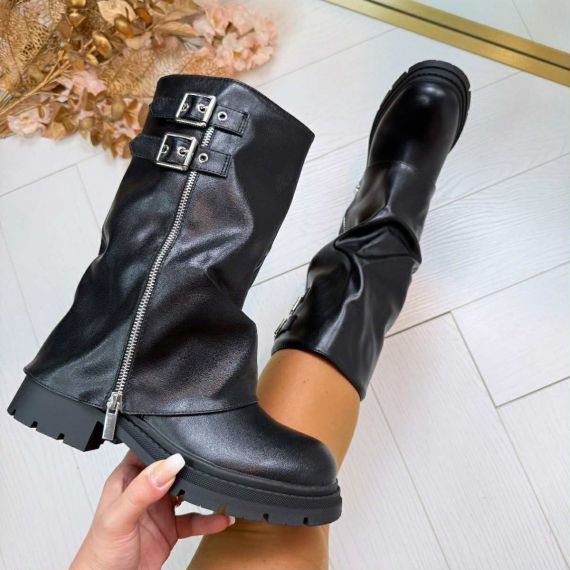 LONG ZIP BOOT RXJ-247 NOIR