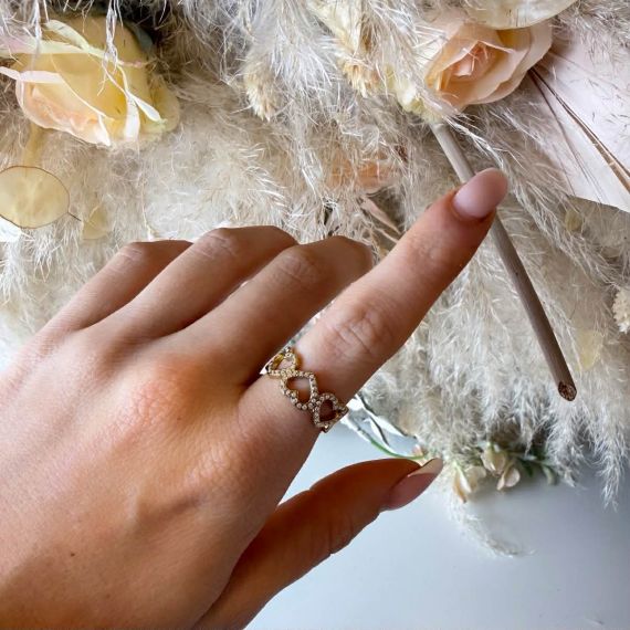 SPARKLING HEART RING 303 GOLD