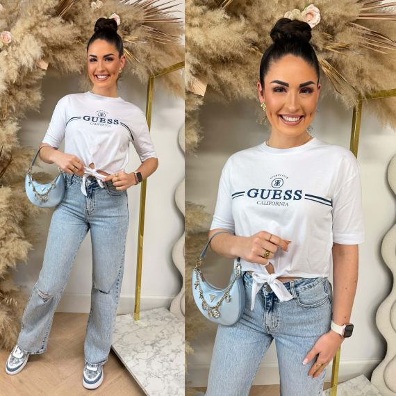 GUESS BOW TEE V6GI20K3509 G011 WHITE