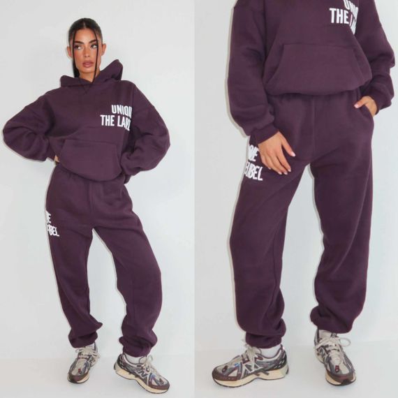 UNIQUE THE LABEL ELYANA JOGGER DEEP BERRY