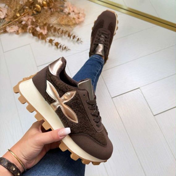 TEDDY FLOWER SNEAKER MER-46 BROWN