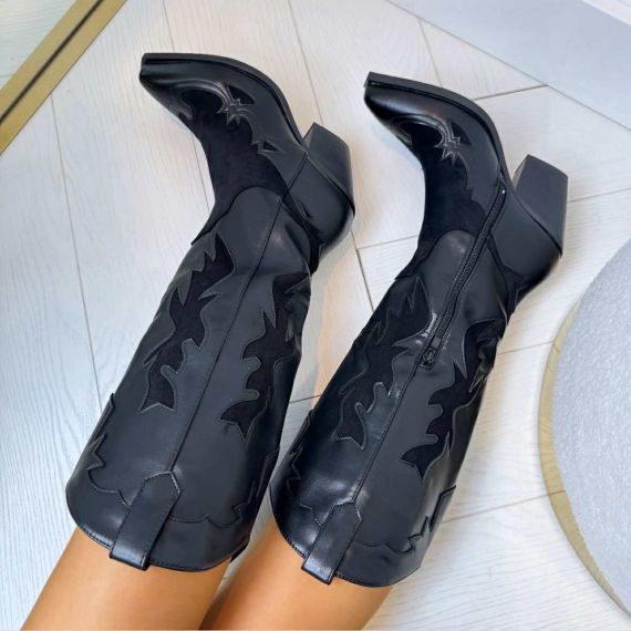 JINTE COWBOY LAARS 7696A BLACK