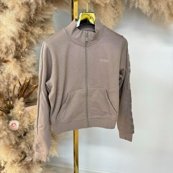 GUESS STACIE FULL ZIP SWEATER V4BQ01KC5O0 WTDG TAUPE