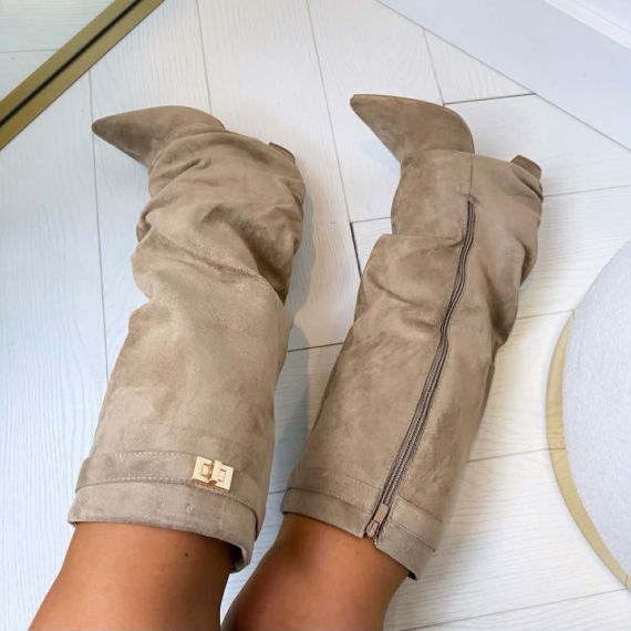 BRITNEY SUEDE LAARS 7665A-*1* KHAKI