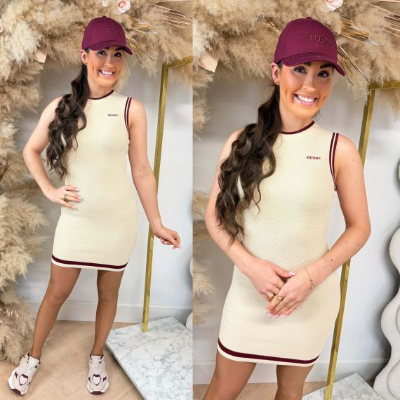 GUESS SUMMER SHORT DRESS V6GK04Z0648 G1V1 TAUPE