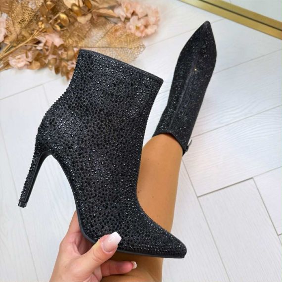 ELSA GLITTER HEEL 0-603 BLACK