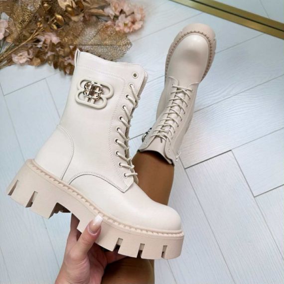 BRIGITTE BOOT DES833 BEIGE/PU**