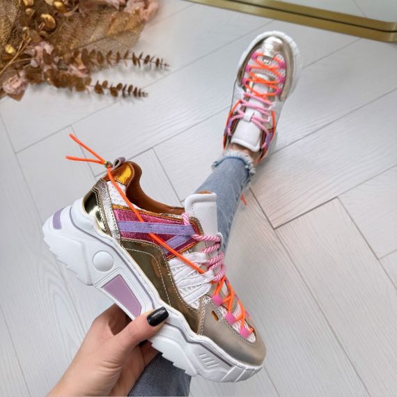 DWRS ORION SNEAKER J6870-03 CHAMPAGNE/PINK