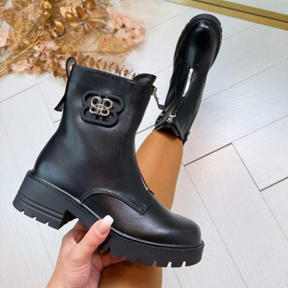 CHARM ZIP BOOT XJ-917 BLACK