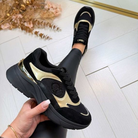 LIU JO LJ01 01 SNEAKER BF5017 PX031 BLACK/LIGHTGOLD