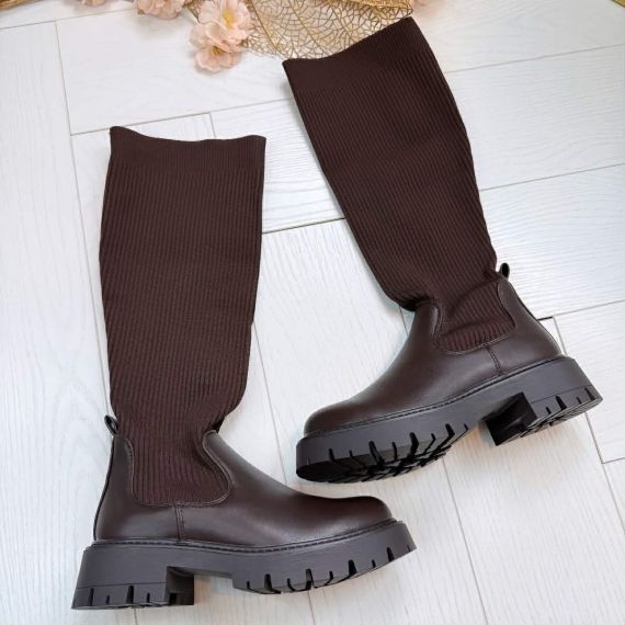 **LAATSTE MAAT 36** RIB SOCK LAARS 0-636 BROWN
