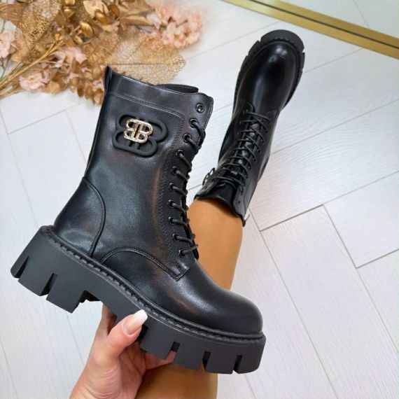 BRIGITTE BOOT DES833 BLACK/PU**