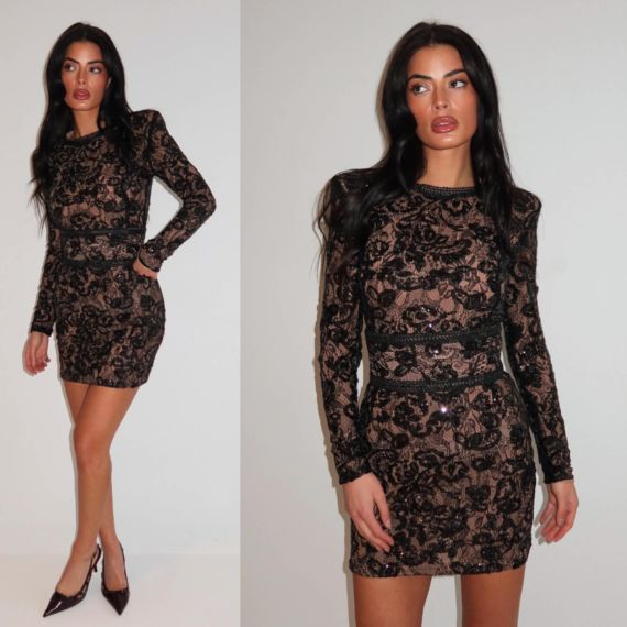 UNIQUE THE LABEL AVERY LACE DRESS BLACK