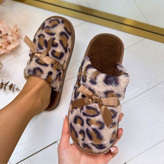 LEOPARD PANTOFFEL 9233-22 KHAKI