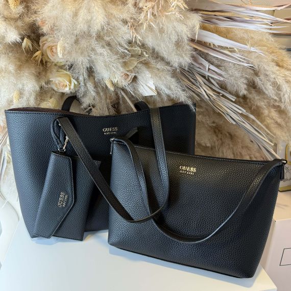 GUESS BRENTON REVERSIBLE TOTE BAG PG964823 BLACK