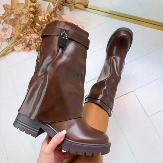 NEW LOCK BOOT XJ-918 BROWN