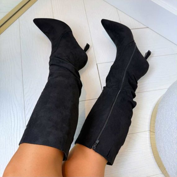 FINA SUEDINE LAARS MET HAK DES8032 BLACK/SUE