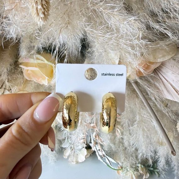 BIG CIRCLE EARRING GOLD