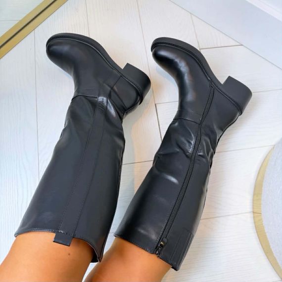 STACEY LEATHER LOOK LAARS D101A* BLACK