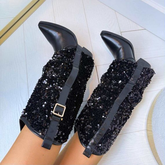 PAILLETTEN LAARS DES8085*GL* BLACK/GL