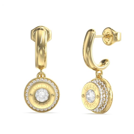 GUESS ROUND EARRING JUBE05558JWYGT/U GOLD