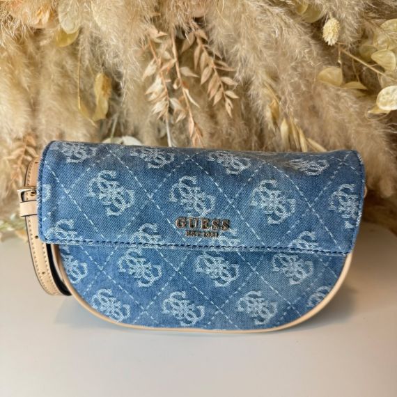 GUESS CERELIA FLAP SHOULDER BAG DG964519 DLP DENIM