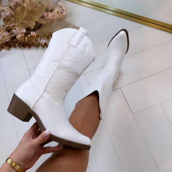 LEATHER LOOK LAARS 301-A32 WHITE/P