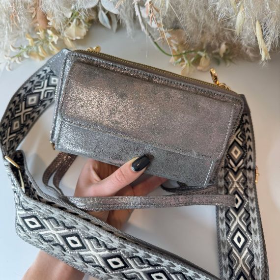 PARTY PHONEBAG Q3078 SILVER GREY