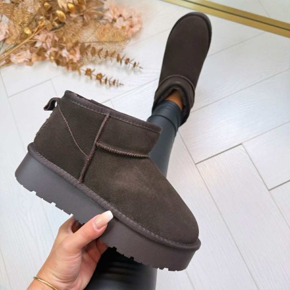 REAL LEATHER UGIE BOOT JB-1924 BROWN