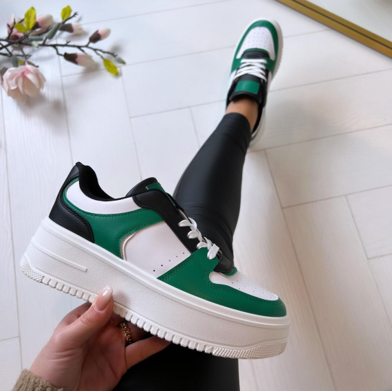 SNEAKER AD-572 BLACK/GREEN * WEB ONLY*