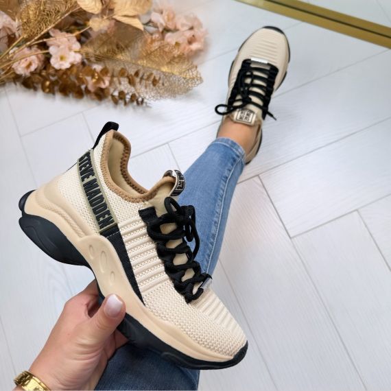*LAATSTE MAAT 37* STEVE MADDEN MAC-E SNEAKER 0019 KHAKI/BLACK
