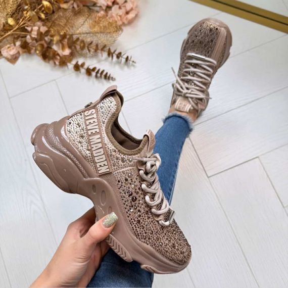 STEVE MADDEN MISTICA SNEAKER 2320 BRONZE GOLD/SILVER