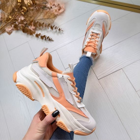 STEVE MADDEN SNEAKER POSSESSION-E 0033 PEACH/SILVER