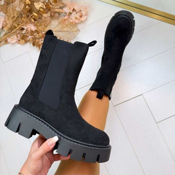 SUEDINE BOOT DES832-1 BLACK/SUE