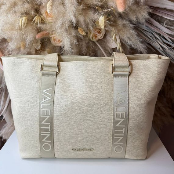 VALENTINO BAGS TWIG RE SHOPPING BAG VBS8NQ01 ECRU