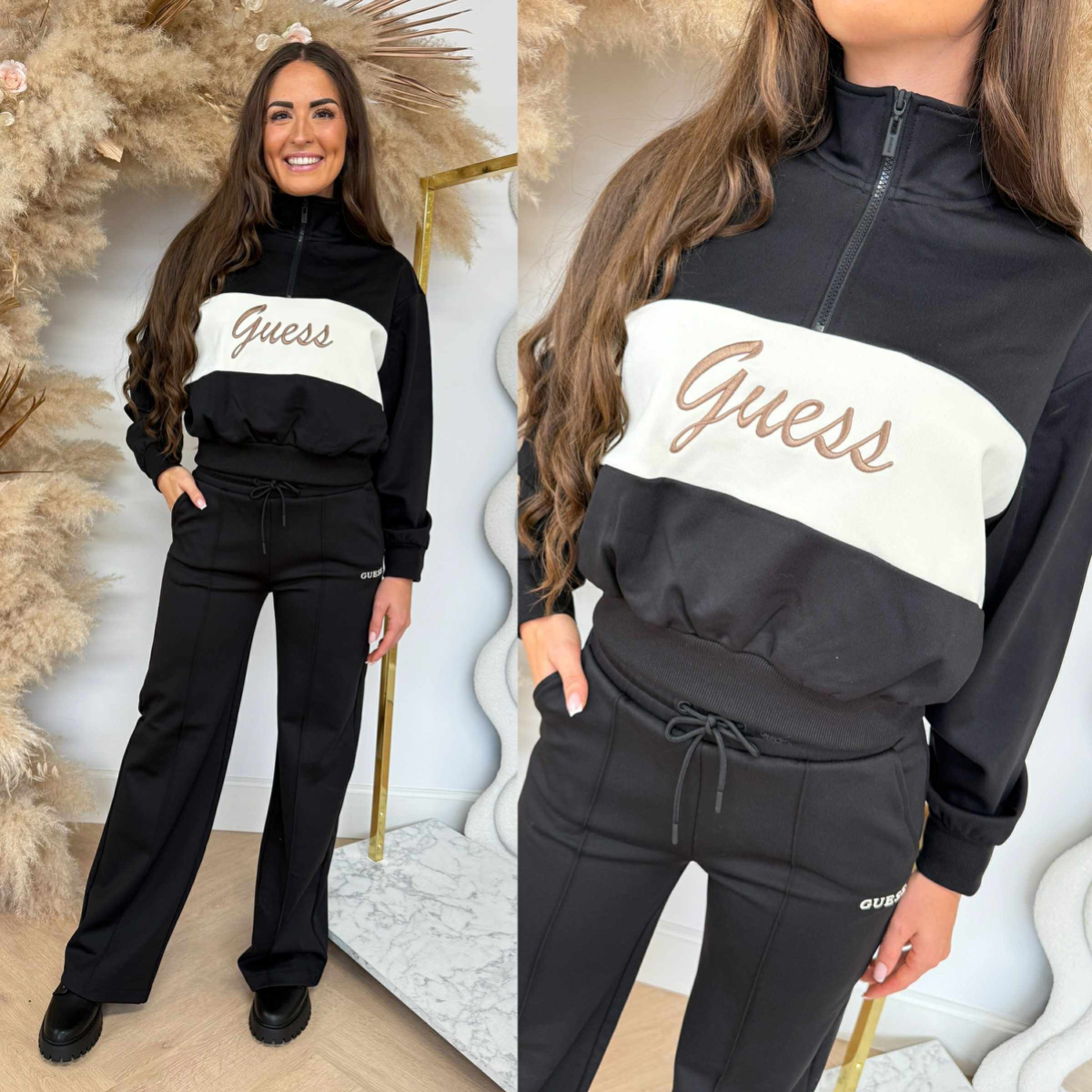 ②WWW_RACK WHAT WE WANT GUESS FABIA HALF-ZIP SWEATER V5BQ00KCX22 BLACK - Style Woerden