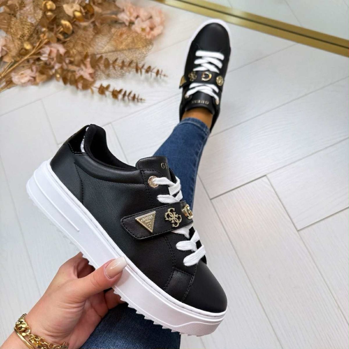 GUESS BAND LOGO SNEAKER FLTDRIELE12 BLACK