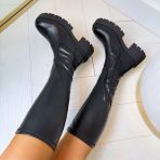 TESS LEATHER LOOK LAARS 9671 BLACK