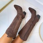 SUEDINE COWBOY LAARS T-272 BROWN