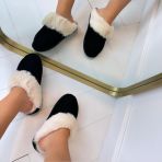 BESTSELLER COZY PANTOFFEL FC-906/902 BLACK/WHITE *WEB ONLY*