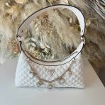 GUESS EVERLEE TOP ZIP SHOULDER BAG EG867918 OFFWHITE