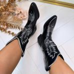 COWBOY LAARS *SHORT* DEN928 BLACK/PU