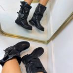 *SALE* DOUBLE STRAPE BOOT CLS-555 BLACK